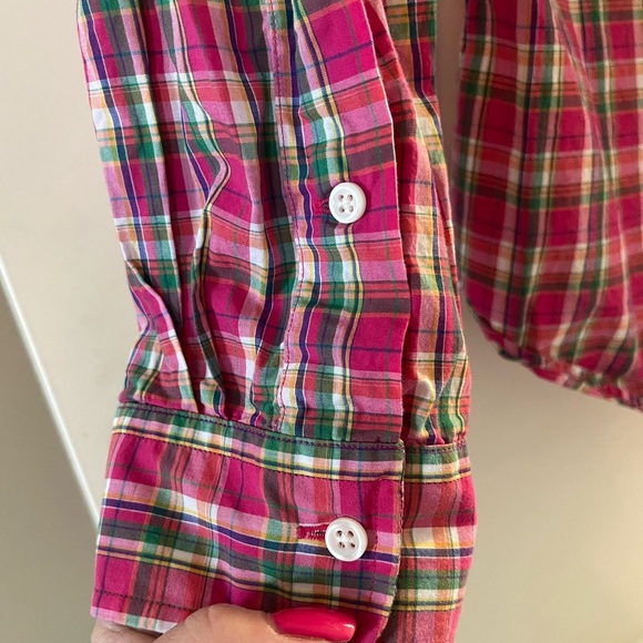 Ralph Lauren Pink Plaid Long Sleeve Button Down Shirt Men’s Size Medium - Picture 6 of 16